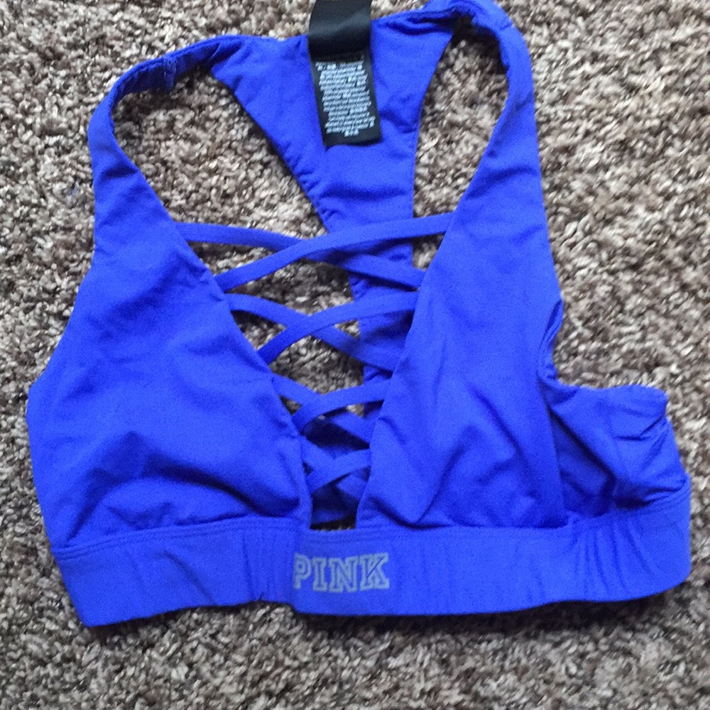 Pink sports bra